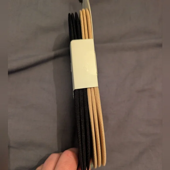 Halston Heritage 6 Pair Black And Nude Microfiber Foot Liners - Picture 2 of 3